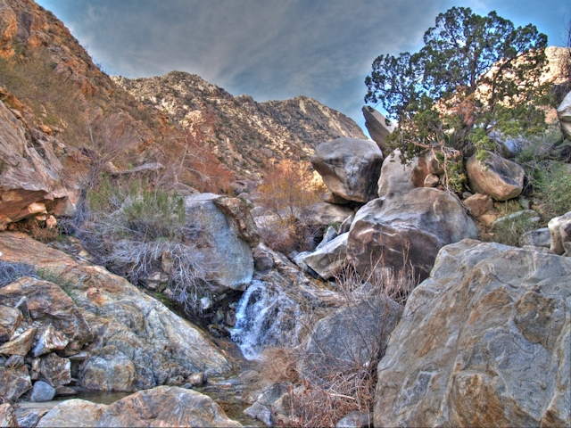 HDR shot of a Cougar Canyon Waterfall