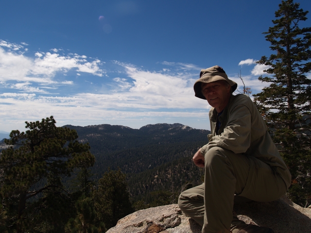 Me at Hidden Lake Divide with Tahquitz Peak in the distance